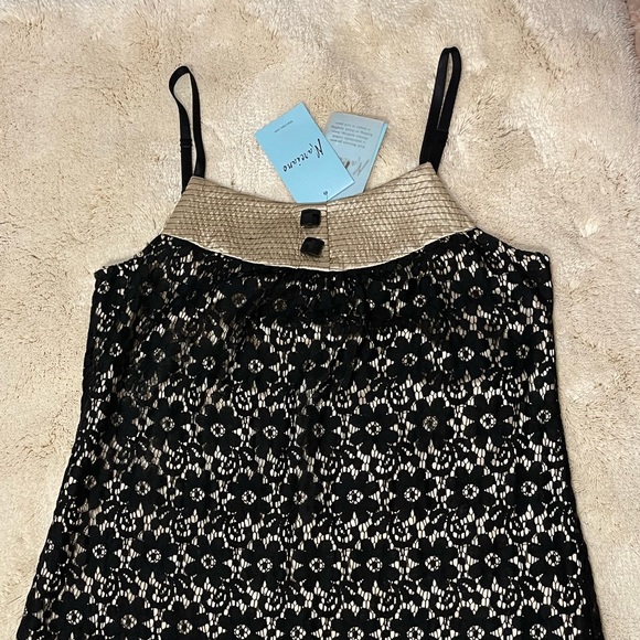 NWT Marciano Lace Satin Shift Mini Dress - Picture 2 of 8